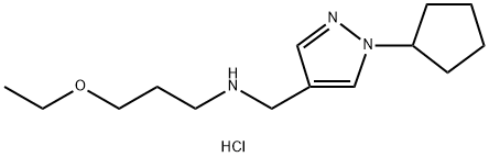 (1-cyclopentyl-1H-pyrazol-4-yl)methyl](3-ethoxypropyl)amine 구조식 이미지