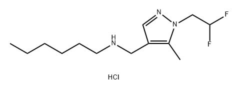 {[1-(2,2-difluoroethyl)-5-methyl-1H-pyrazol-4-yl]methyl}hexylamine Structure