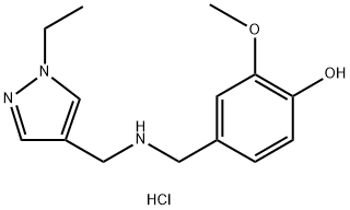 4-({[(1-ethyl-1H-pyrazol-4-yl)methyl]amino}methyl)-2-methoxyphenol Structure