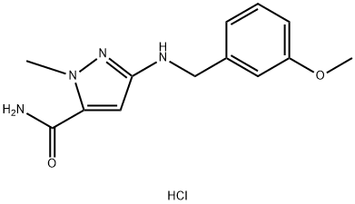 3-[(3-methoxybenzyl)amino]-1-methyl-1H-pyrazole-5-carboxamide Structure