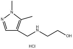 2-{[(1,5-dimethyl-1H-pyrazol-4-yl)methyl]amino}ethanol Structure