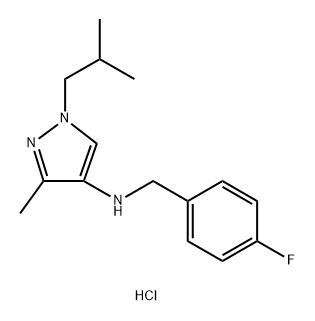 N-(4-fluorobenzyl)-1-isobutyl-3-methyl-1H-pyrazol-4-amine Structure