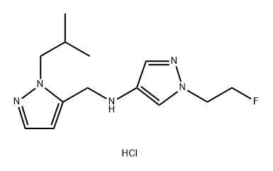 1-(2-fluoroethyl)-N-[(1-isobutyl-1H-pyrazol-5-yl)methyl]-1H-pyrazol-4-amine 구조식 이미지