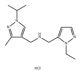 1-(1-ethyl-1H-pyrazol-5-yl)-N-[(1-isopropyl-3-methyl-1H-pyrazol-4-yl)methyl]methanamine Structure