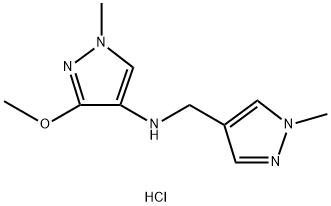 3-methoxy-1-methyl-N-[(1-methyl-1H-pyrazol-4-yl)methyl]-1H-pyrazol-4-amine Structure