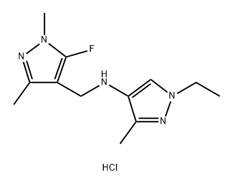 1-ethyl-N-[(5-fluoro-1,3-dimethyl-1H-pyrazol-4-yl)methyl]-3-methyl-1H-pyrazol-4-amine Structure