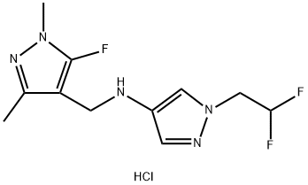 1-(2,2-difluoroethyl)-N-[(5-fluoro-1,3-dimethyl-1H-pyrazol-4-yl)methyl]-1H-pyrazol-4-amine Structure