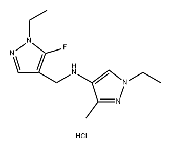 1-ethyl-N-[(1-ethyl-5-fluoro-1H-pyrazol-4-yl)methyl]-3-methyl-1H-pyrazol-4-amine Structure