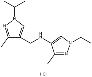 1-ethyl-N-[(1-isopropyl-3-methyl-1H-pyrazol-4-yl)methyl]-3-methyl-1H-pyrazol-4-amine Structure