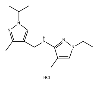 1-ethyl-N-[(1-isopropyl-3-methyl-1H-pyrazol-4-yl)methyl]-4-methyl-1H-pyrazol-3-amine Structure