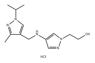 2-(4-{[(1-isopropyl-3-methyl-1H-pyrazol-4-yl)methyl]amino}-1H-pyrazol-1-yl)ethanol Structure