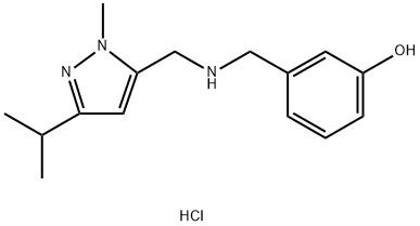 3-({[(3-isopropyl-1-methyl-1H-pyrazol-5-yl)methyl]amino}methyl)phenol Structure