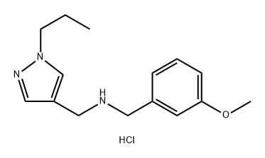 1-(3-methoxyphenyl)-N-[(1-propyl-1H-pyrazol-4-yl)methyl]methanamine Structure