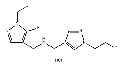 1-(1-ethyl-5-fluoro-1H-pyrazol-4-yl)-N-{[1-(2-fluoroethyl)-1H-pyrazol-4-yl]methyl}methanamine Structure