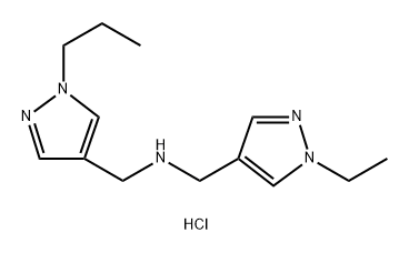 1-(1-ethyl-1H-pyrazol-4-yl)-N-[(1-propyl-1H-pyrazol-4-yl)methyl]methanamine Structure