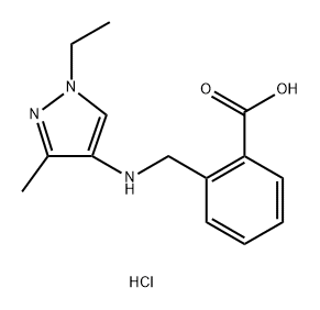 2-{[(1-ethyl-3-methyl-1H-pyrazol-4-yl)amino]methyl}benzoic acid Structure