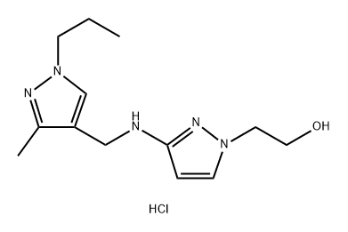 2-(3-{[(3-methyl-1-propyl-1H-pyrazol-4-yl)methyl]amino}-1H-pyrazol-1-yl)ethanol Structure