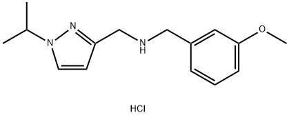 1-(1-isopropyl-1H-pyrazol-3-yl)-N-(3-methoxybenzyl)methanamine Structure