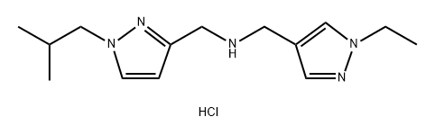 1-(1-ethyl-1H-pyrazol-4-yl)-N-[(1-isobutyl-1H-pyrazol-3-yl)methyl]methanamine Structure