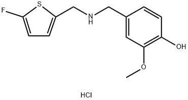 4-({[(5-fluoro-2-thienyl)methyl]amino}methyl)-2-methoxyphenol Structure