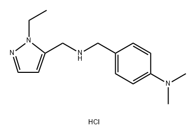 4-({[(1-ethyl-1H-pyrazol-5-yl)methyl]amino}methyl)-N,N-dimethylaniline Structure