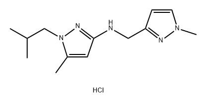 1-isobutyl-5-methyl-N-[(1-methyl-1H-pyrazol-3-yl)methyl]-1H-pyrazol-3-amine Structure