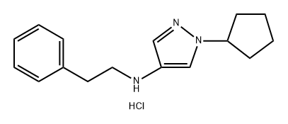 1-cyclopentyl-N-(2-phenylethyl)-1H-pyrazol-4-amine Structure