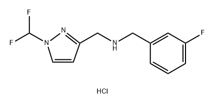 1-[1-(difluoromethyl)-1H-pyrazol-3-yl]-N-(3-fluorobenzyl)methanamine Structure