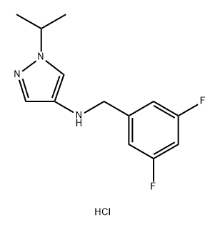 N-(3,5-difluorobenzyl)-1-isopropyl-1H-pyrazol-4-amine Structure