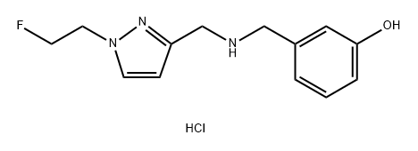 3-[({[1-(2-fluoroethyl)-1H-pyrazol-3-yl]methyl}amino)methyl]phenol Structure