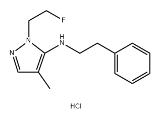 1-(2-fluoroethyl)-4-methyl-N-(2-phenylethyl)-1H-pyrazol-5-amine Structure