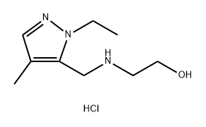 2-{[(1-ethyl-4-methyl-1H-pyrazol-5-yl)methyl]amino}ethanol Structure