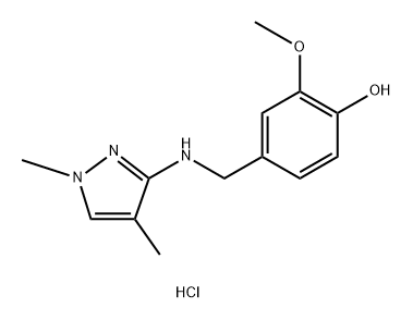 4-{[(1,4-dimethyl-1H-pyrazol-3-yl)amino]methyl}-2-methoxyphenol Structure