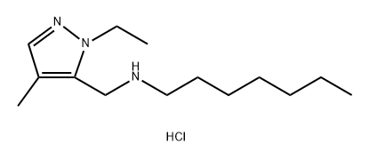 (1-ethyl-4-methyl-1H-pyrazol-5-yl)methyl]heptylamine Structure