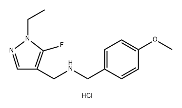 1-(1-ethyl-5-fluoro-1H-pyrazol-4-yl)-N-(4-methoxybenzyl)methanamine Structure