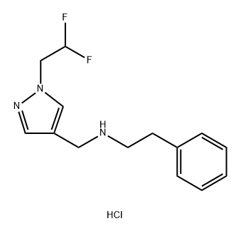 {[1-(2,2-difluoroethyl)-1H-pyrazol-4-yl]methyl}(2-phenylethyl)amine Structure