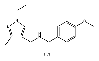 1-(1-ethyl-3-methyl-1H-pyrazol-4-yl)-N-(4-methoxybenzyl)methanamine Structure