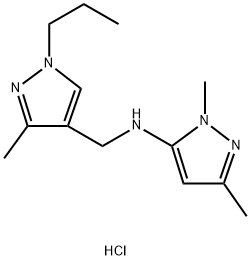 1,3-dimethyl-N-[(3-methyl-1-propyl-1H-pyrazol-4-yl)methyl]-1H-pyrazol-5-amine Structure