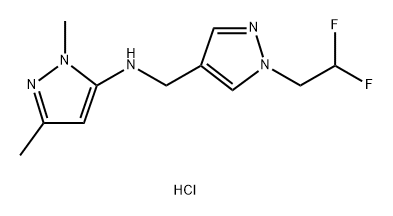 N-{[1-(2,2-difluoroethyl)-1H-pyrazol-4-yl]methyl}-1,3-dimethyl-1H-pyrazol-5-amine Structure