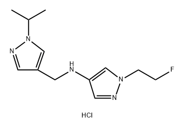1-(2-fluoroethyl)-N-[(1-isopropyl-1H-pyrazol-4-yl)methyl]-1H-pyrazol-4-amine 구조식 이미지
