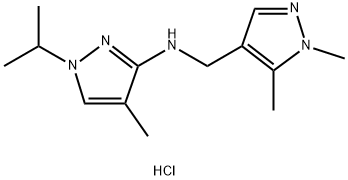 N-[(1,5-dimethyl-1H-pyrazol-4-yl)methyl]-1-isopropyl-4-methyl-1H-pyrazol-3-amine Structure