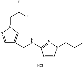 N-{[1-(2,2-difluoroethyl)-1H-pyrazol-4-yl]methyl}-1-propyl-1H-pyrazol-3-amine Structure