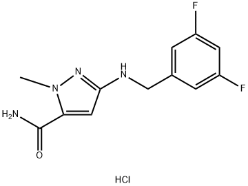 3-[(3,5-difluorobenzyl)amino]-1-methyl-1H-pyrazole-5-carboxamide Structure