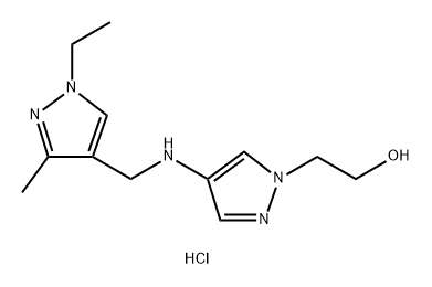 2-(4-{[(1-ethyl-3-methyl-1H-pyrazol-4-yl)methyl]amino}-1H-pyrazol-1-yl)ethanol Structure