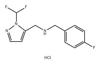 1-[1-(difluoromethyl)-1H-pyrazol-5-yl]-N-(4-fluorobenzyl)methanamine Structure