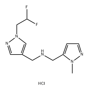 1-[1-(2,2-difluoroethyl)-1H-pyrazol-4-yl]-N-[(1-methyl-1H-pyrazol-5-yl)methyl]methanamine Structure