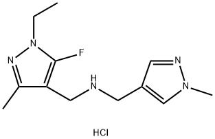 1-(1-ethyl-5-fluoro-3-methyl-1H-pyrazol-4-yl)-N-[(1-methyl-1H-pyrazol-4-yl)methyl]methanamine 구조식 이미지