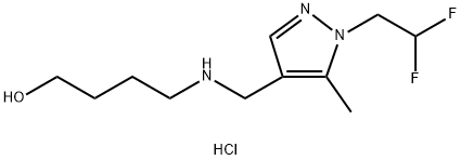 4-({[1-(2,2-difluoroethyl)-5-methyl-1H-pyrazol-4-yl]methyl}amino)butan-1-ol 구조식 이미지