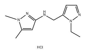 N-[(1-ethyl-1H-pyrazol-5-yl)methyl]-1,5-dimethyl-1H-pyrazol-3-amine Structure