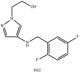 2-{4-[(2,5-difluorobenzyl)amino]-1H-pyrazol-1-yl}ethanol Structure